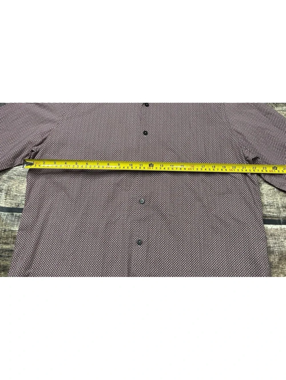 Saks Fifth Avenue Dress Shirt Mens Large Polka Dot Cotton Red